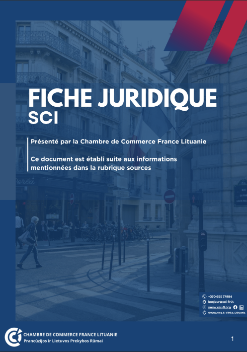 Couverture de la fiche juridique SCI, version française