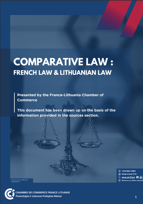 Cover of the Comparative Law documentation sheet, French and Lithuanian law