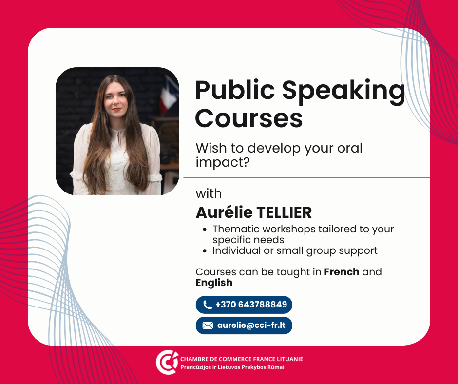 Illustration de l'article : Proposal for Public Speaking Courses at the French-Lithuanian Chamber…
