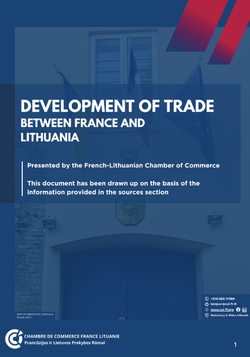 Cover of the Development of trade between France and Lithuania documentation sheet