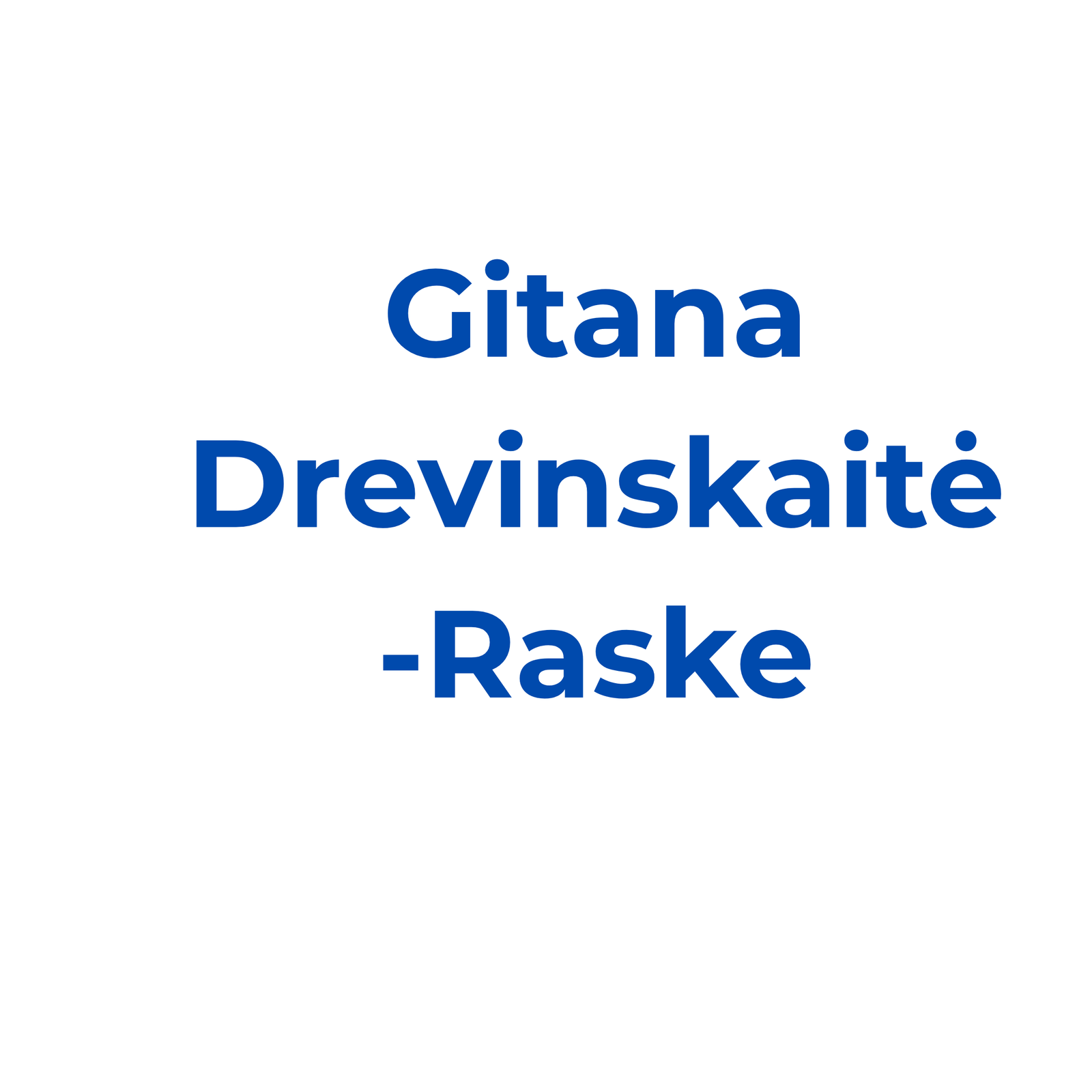 Logo de Gitana Drevinskaitė-Raske