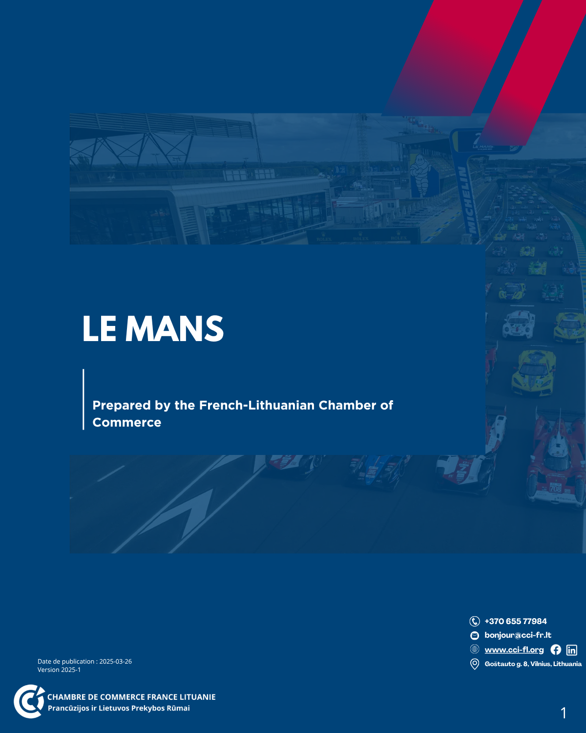 Visuel de la page consacrée au Mans