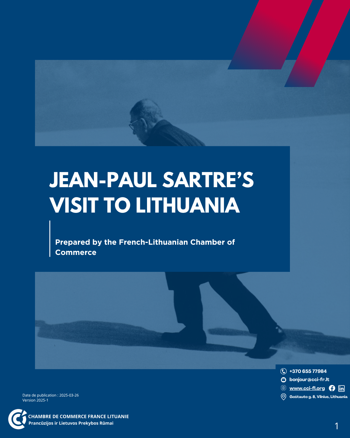 Visuel de la page sur la visite de Jean-Paul Sartre en Lituanie