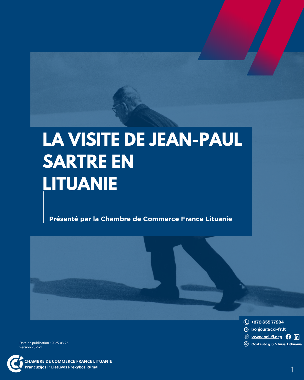 Visuel de la page sur la visite de Jean-Paul Sartre en Lituanie