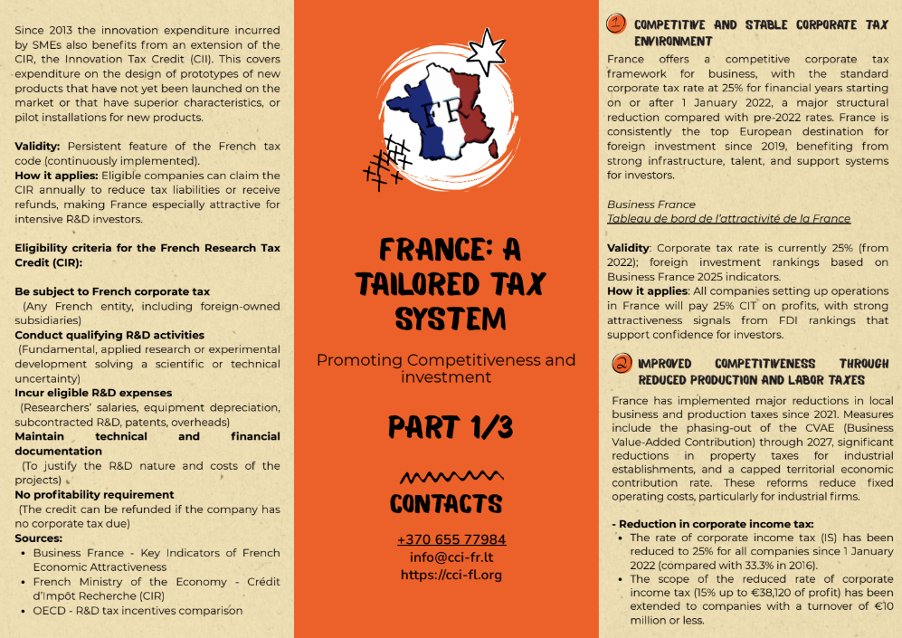 Cover of the France, a Tailored Tax System documentation sheet