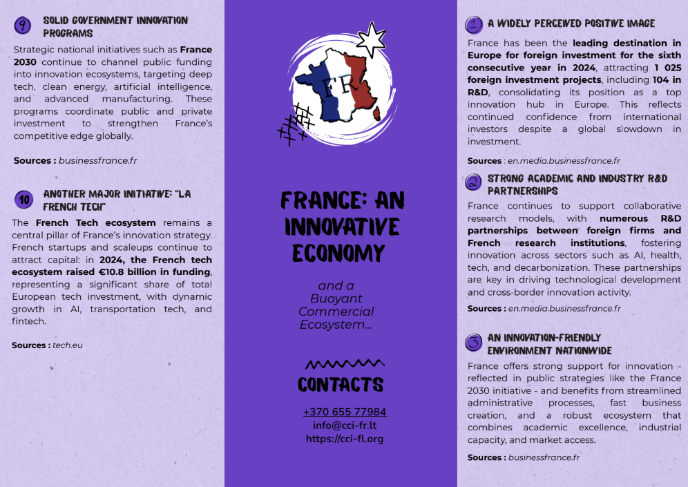 Cover of the France, an Innovative Economy documentation sheet