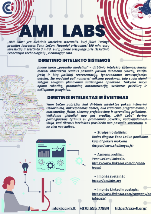 Visuel illustrant la présentation d'AMI Labs
